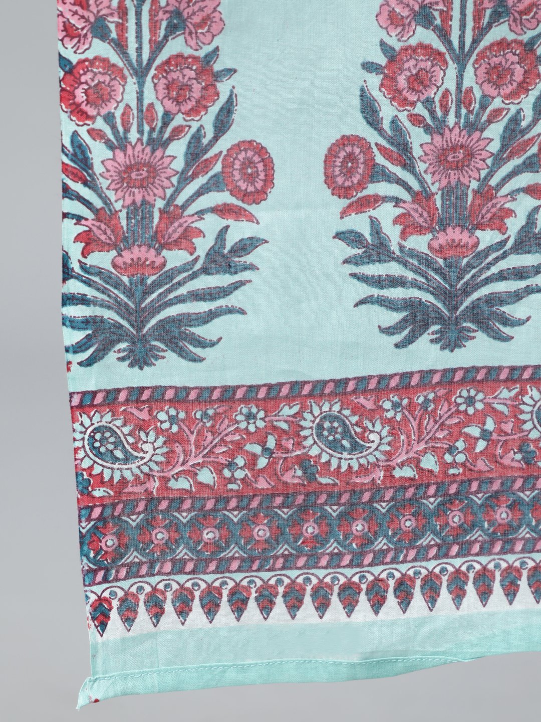 Women Sea Green Printed Straight  Kurta With Plazzo & Dupatta | LASVINI - Redefining Indian Fashion with Elegance