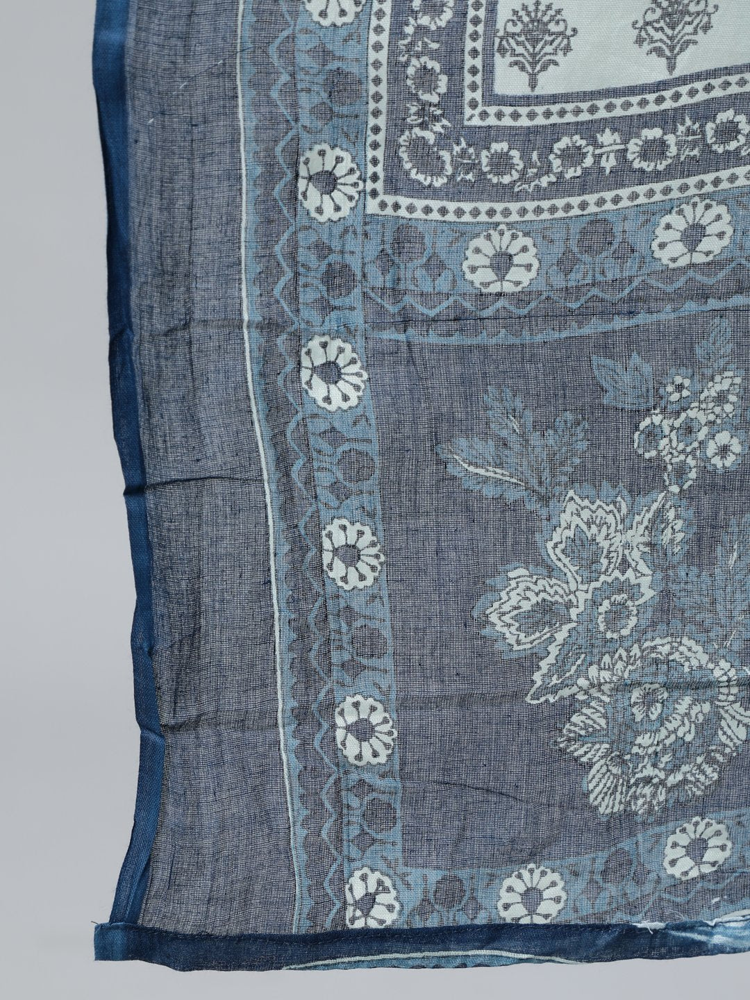 Women Indigo Blue Printed Straight  Kurta With Plazzo & Dupatta | LASVINI - Redefining Indian Fashion with Elegance