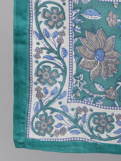 Women Blue Printed Flared Kurta With Plazo & Dupatta | LASVINI - Redefining Indian Fashion with Elegance