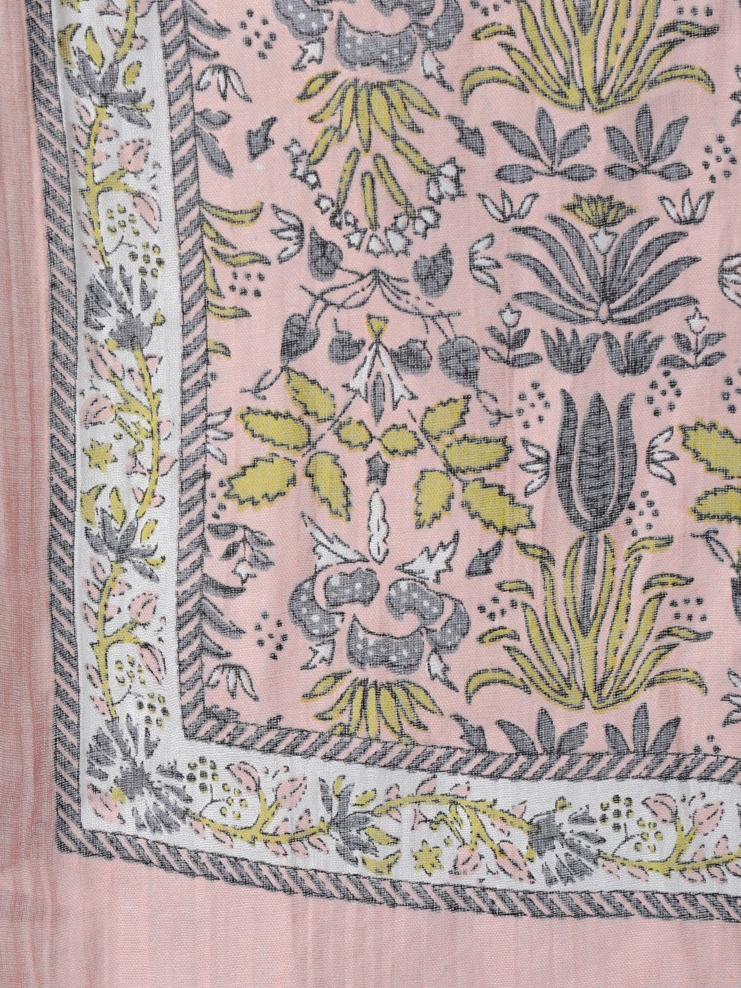 Women Peach Floral Printed Flared Kurta With Trouser & Dupatta | LASVINI - Redefining Indian Fashion with Elegance