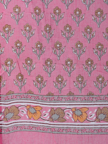 Women Pink Floral Printed Anarkali Kurta With Palazo & Dupatta | LASVINI - Redefining Indian Fashion with Elegance