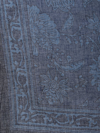 Women Indigo Floral Printed Straight  Kurta With Palazo & Dupatta | LASVINI - Redefining Indian Fashion with Elegance