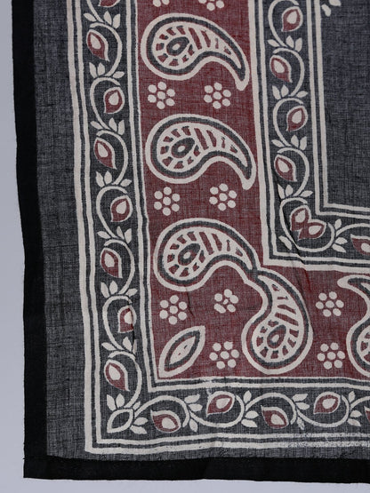 Women Black Printed Straight  Kurta With Palazo & Dupatta | LASVINI - Redefining Indian Fashion with Elegance