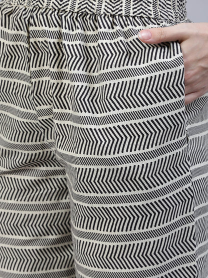 Women Black Printed Straight  Kurta With Palazo & Dupatta | LASVINI - Redefining Indian Fashion with Elegance