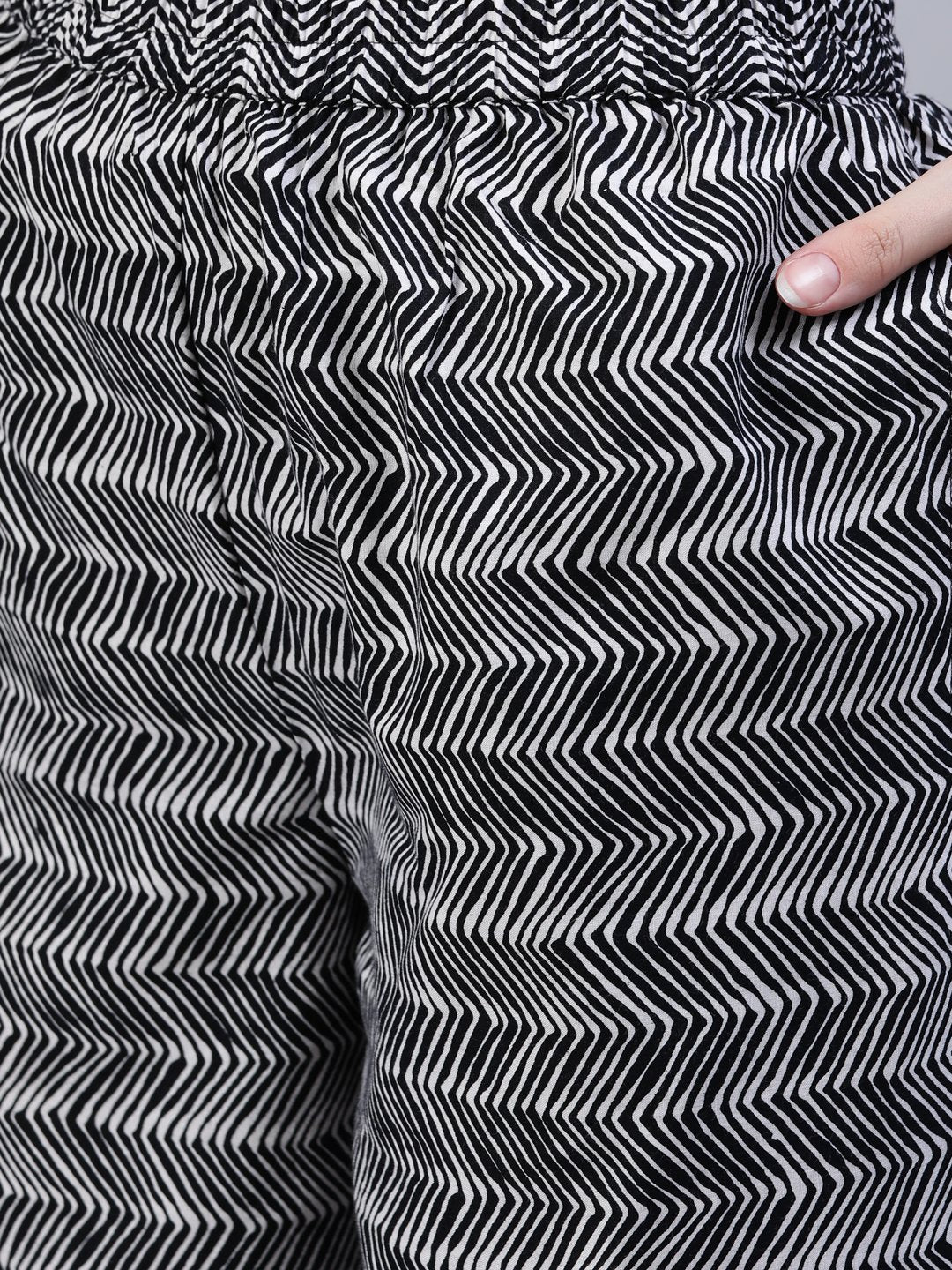 Women Black & Whites Floral Printed Straight Kurta With Palazo & Dupatta | LASVINI - Redefining Indian Fashion with Elegance