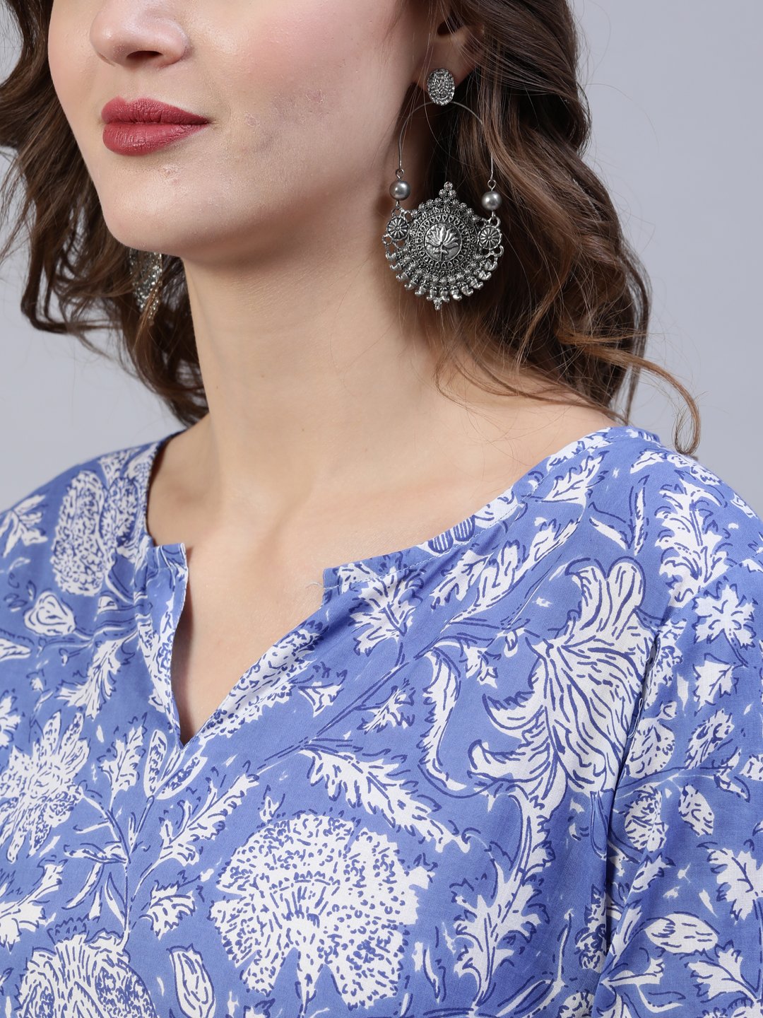 Women Purple Printed Straight Kurta With Palzo & Dupatta | LASVINI - Redefining Indian Fashion with Elegance