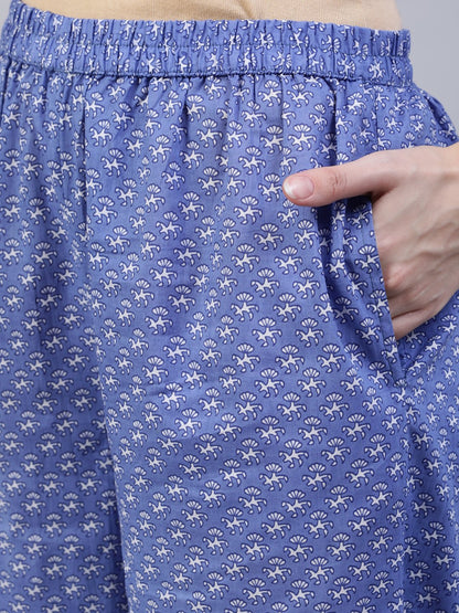 Women Purple Printed Straight Kurta With Palzo & Dupatta | LASVINI - Redefining Indian Fashion with Elegance