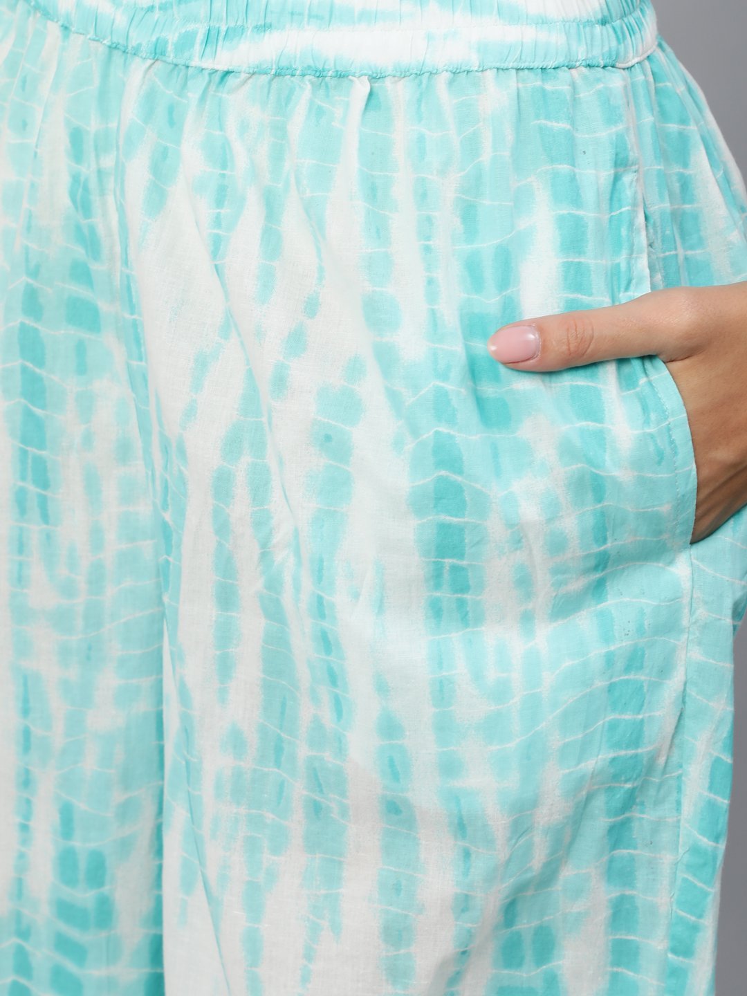 Women Blue Floral Printed Kurta Set With Palazo & Dupatta | LASVINI - Redefining Indian Fashion with Elegance