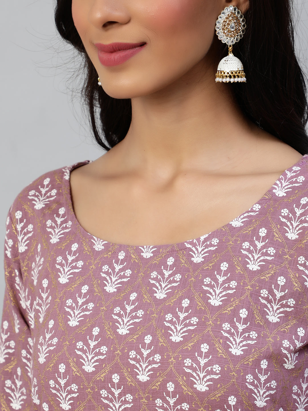 Women Pink Straight Kurta With Plazo & Sequened Dupatta | LASVINI - Redefining Indian Fashion with Elegance