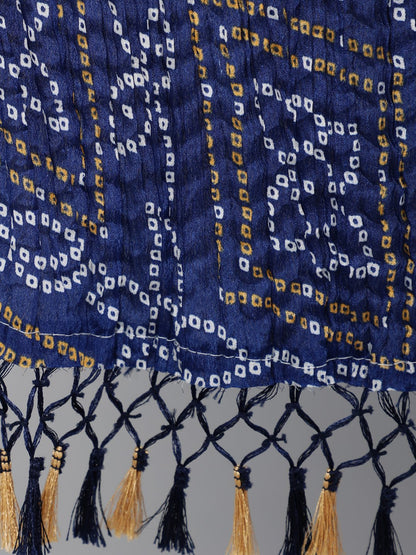 Women Cream & Blue Embroidered Straight Kurta Set With Plazo & Wrinkled Dupatta | LASVINI - Redefining Indian Fashion with Elegance