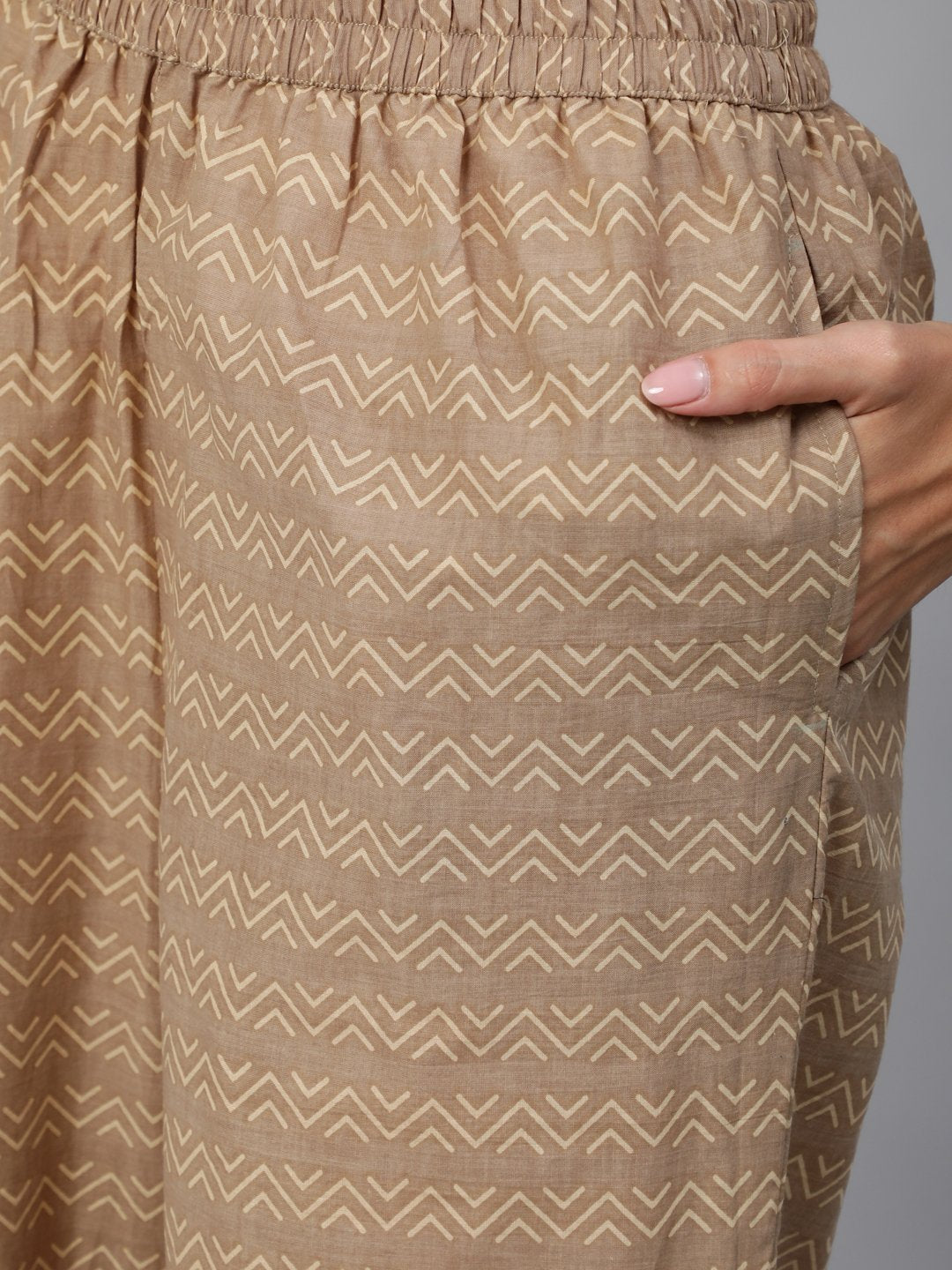 Women Grey Printed Straight Kurta Set With Plazo &  Dupatta | LASVINI - Redefining Indian Fashion with Elegance