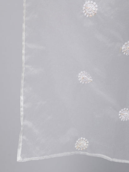 Women Pink Straight Kurta With Plazo & Organza Embroidered Dupatta | LASVINI - Redefining Indian Fashion with Elegance