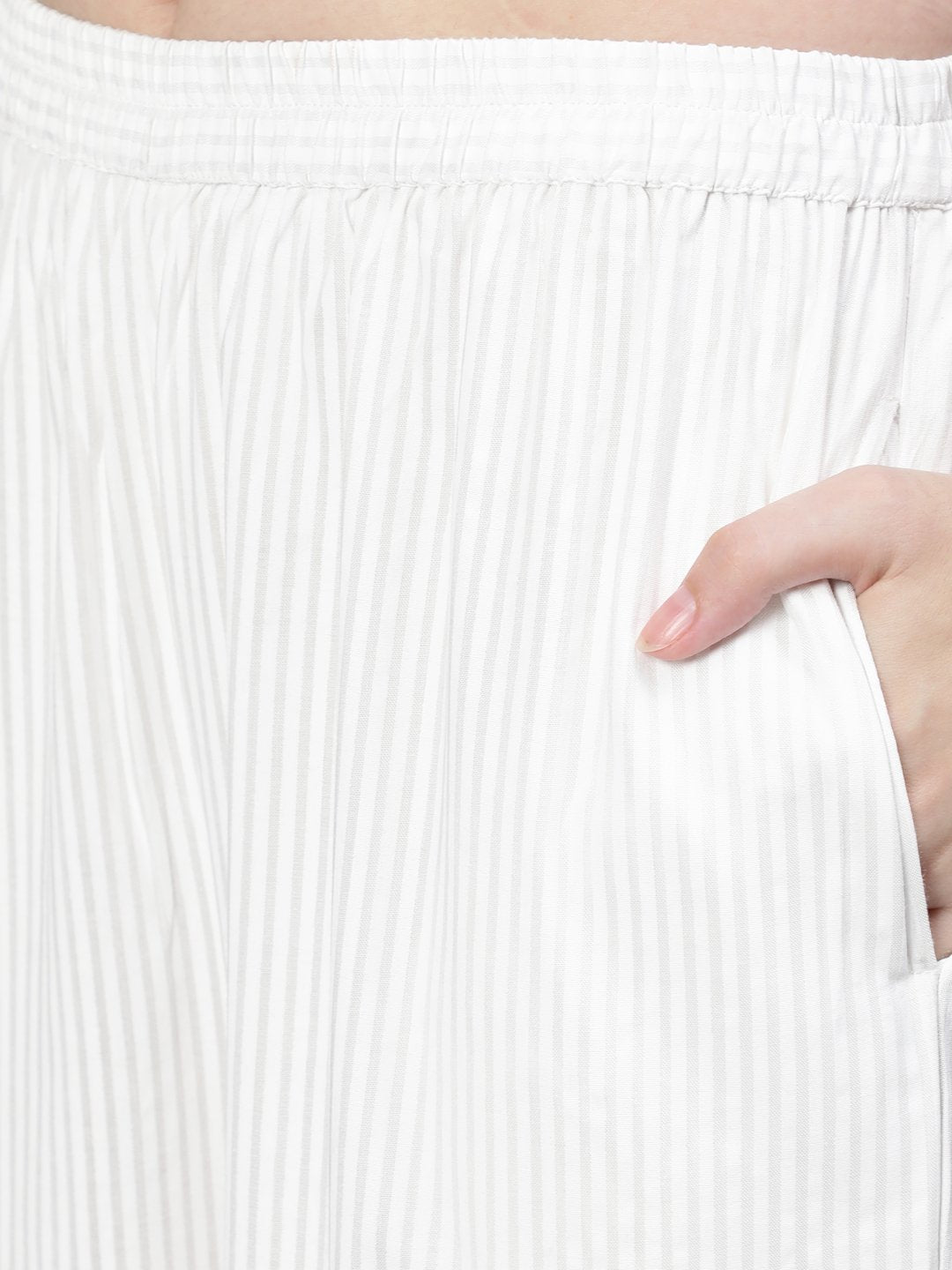 Women Cream Embroidered Kurta With Plazo & Dupatta | LASVINI - Redefining Indian Fashion with Elegance