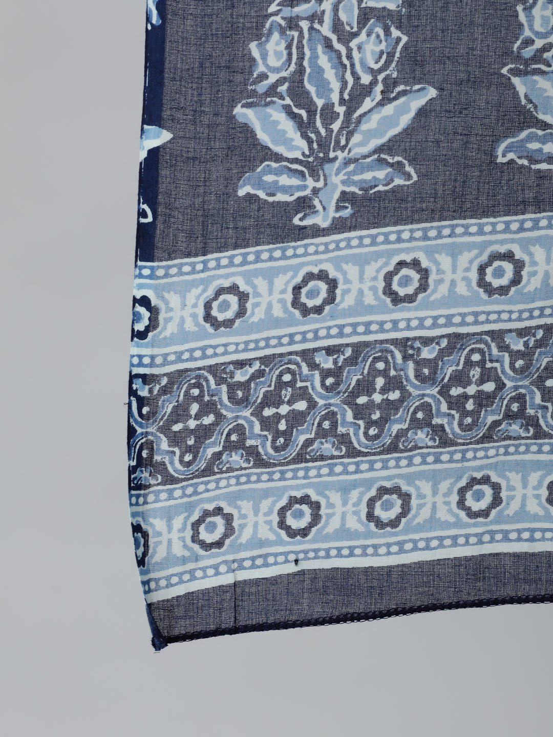 Women Blue Ethnic Motifs Printed  Pure Cotton Kurta With Palazzos & Dupatta | LASVINI - Redefining Indian Fashion with Elegance