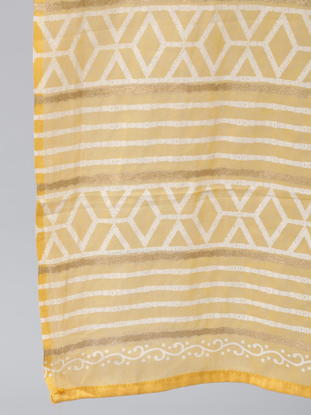 Women Yellow Printed Flared Kurta With Trouser & Dupatta | LASVINI - Redefining Indian Fashion with Elegance