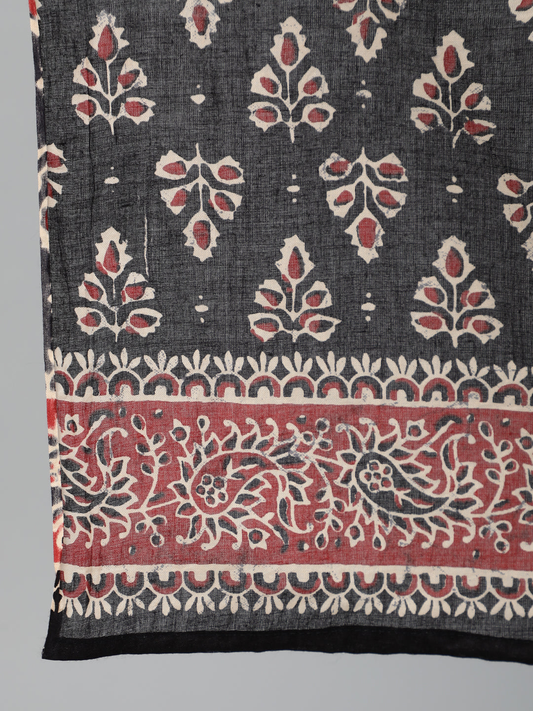Women Black Printed Straight Kurta With Plazo & Dupatta | LASVINI - Redefining Indian Fashion with Elegance