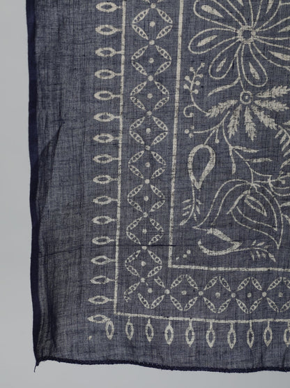 Women Navy Blue Printed Kurta With Plazzo & Dupatta | LASVINI - Redefining Indian Fashion with Elegance