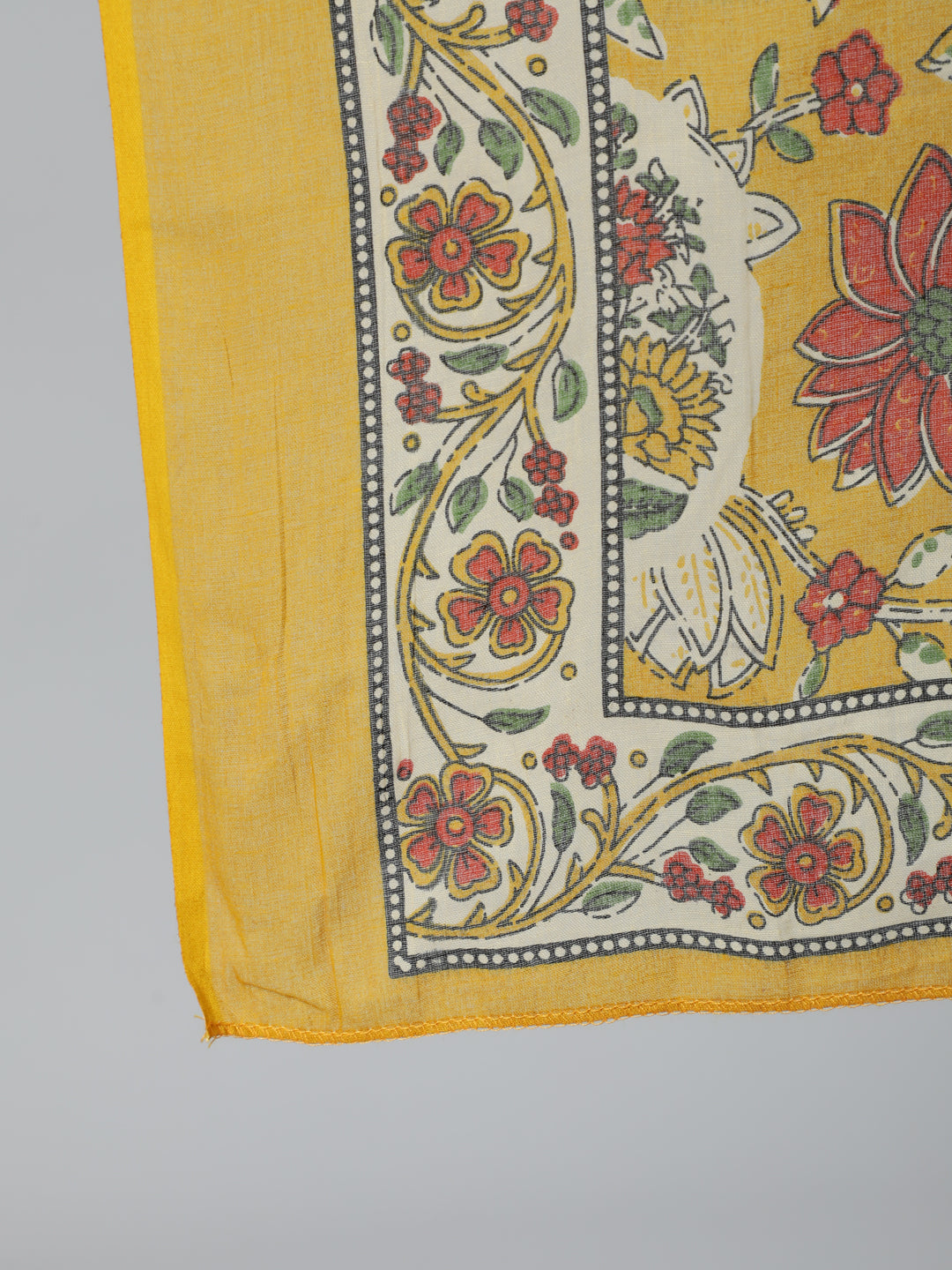 Women Mustard Printed Flared Kurta With Trouser & Dupatta | LASVINI - Redefining Indian Fashion with Elegance