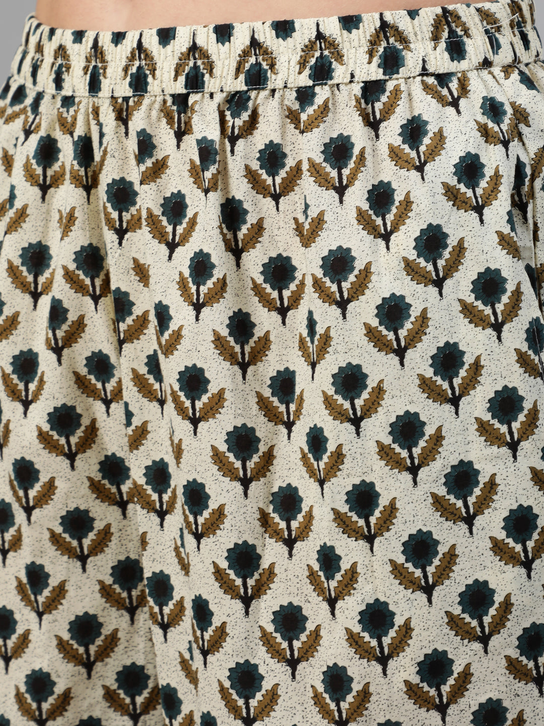 Women Off White Ethnic Motif Printed Kurta With Palzzo And Dupatta | LASVINI - Redefining Indian Fashion with Elegance