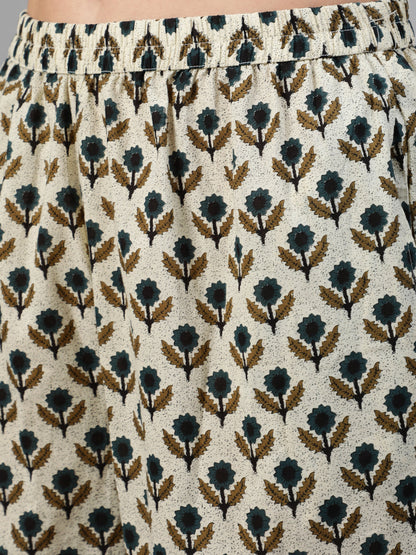 Women Off White Ethnic Motif Printed Kurta With Palzzo And Dupatta | LASVINI - Redefining Indian Fashion with Elegance