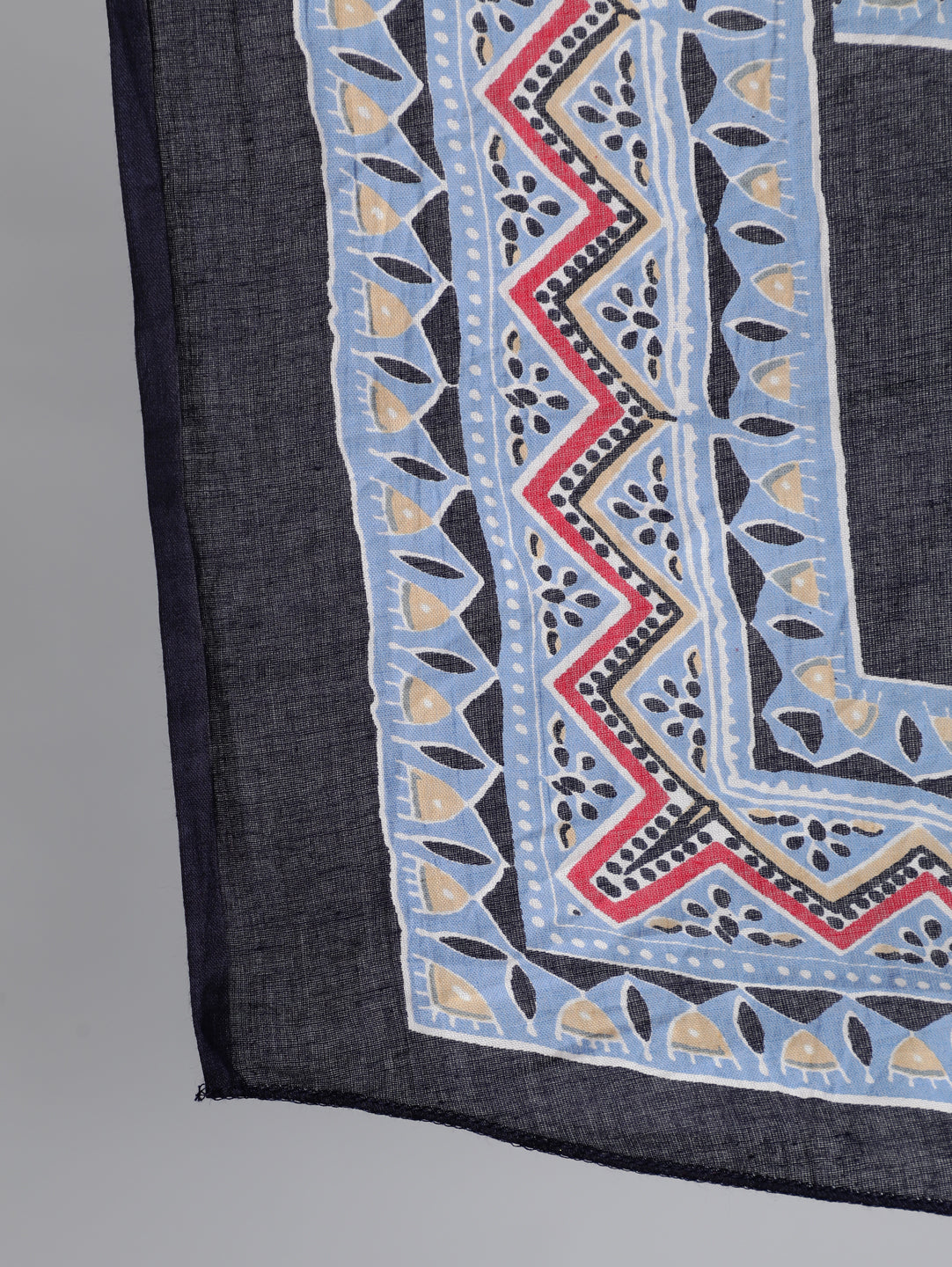 Women Blue Bandhani Printed Straight Kurta With Palazzo Dupatta | LASVINI - Redefining Indian Fashion with Elegance