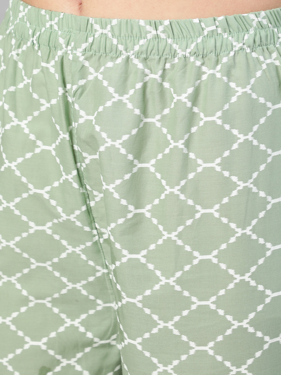 Women Olive Green Ethnic Printed Kurta And Palazzo With Dupatta | LASVINI - Redefining Indian Fashion with Elegance