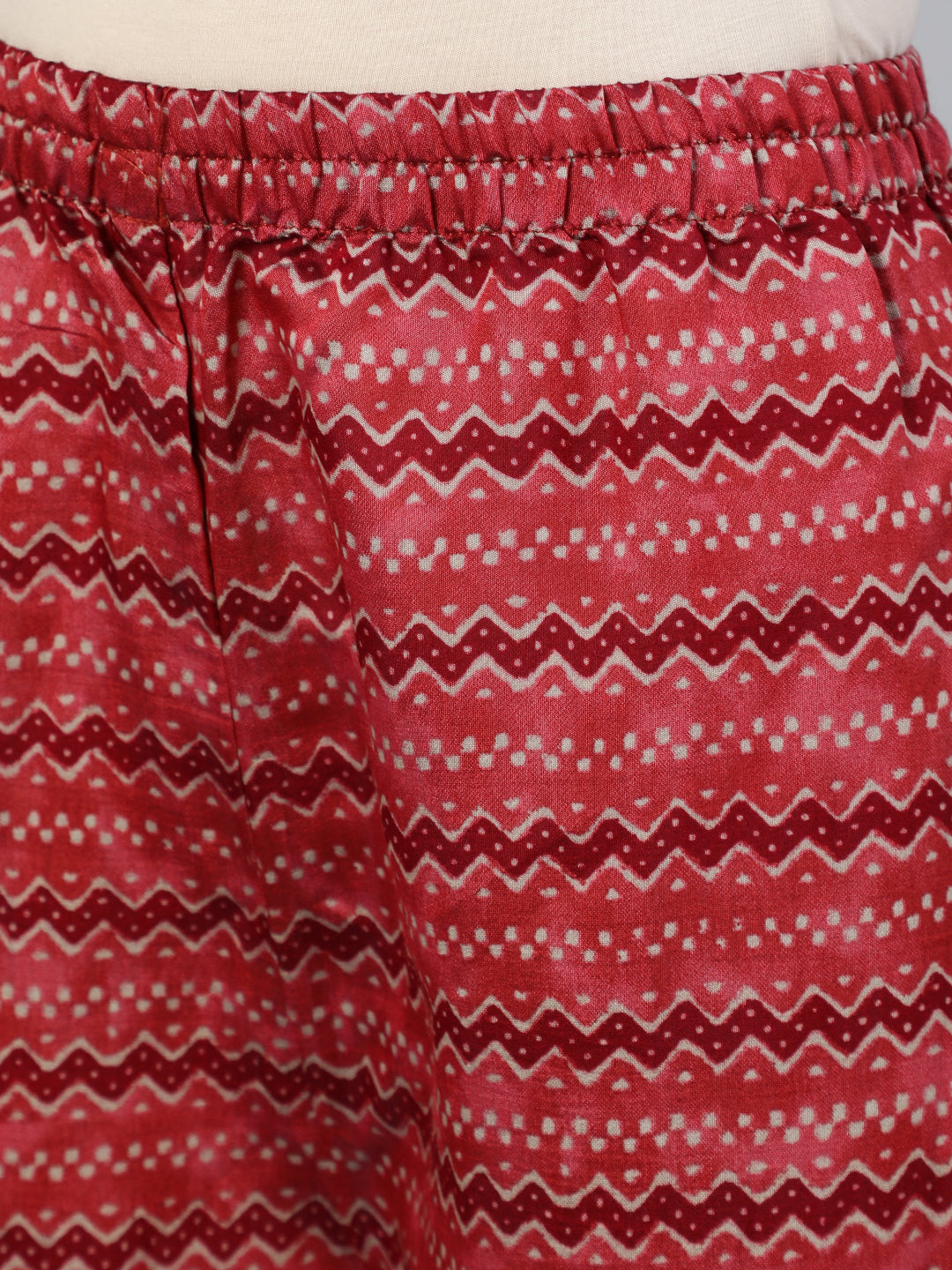 Women Maroon Ethnic Printed Kurta & Palazzo With Dupatta | LASVINI - Redefining Indian Fashion with Elegance