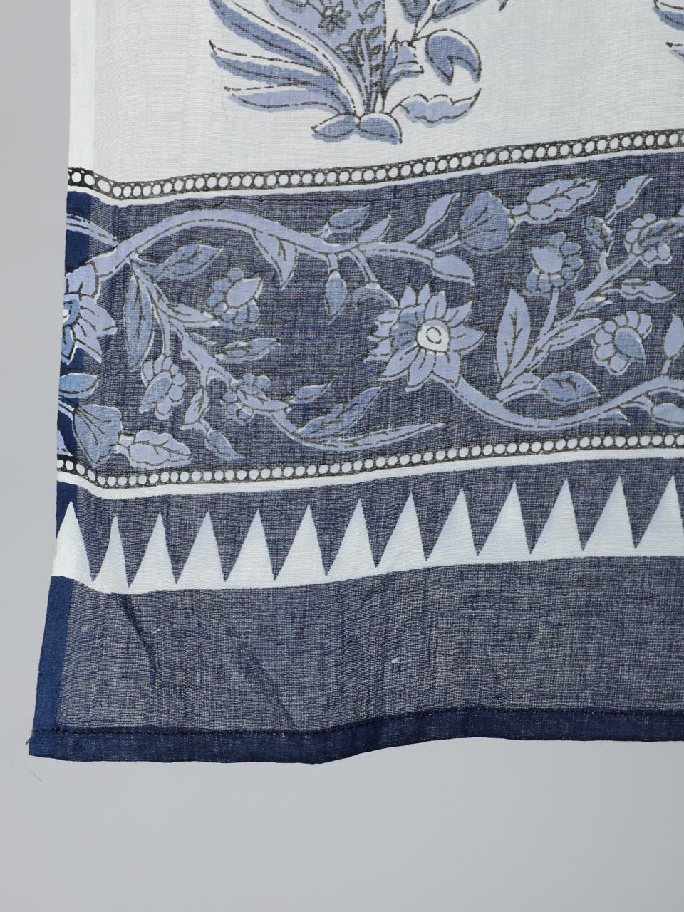 Women Blue Floral Printed Gathered Kurta With Palzzo And Dupatta | LASVINI - Redefining Indian Fashion with Elegance