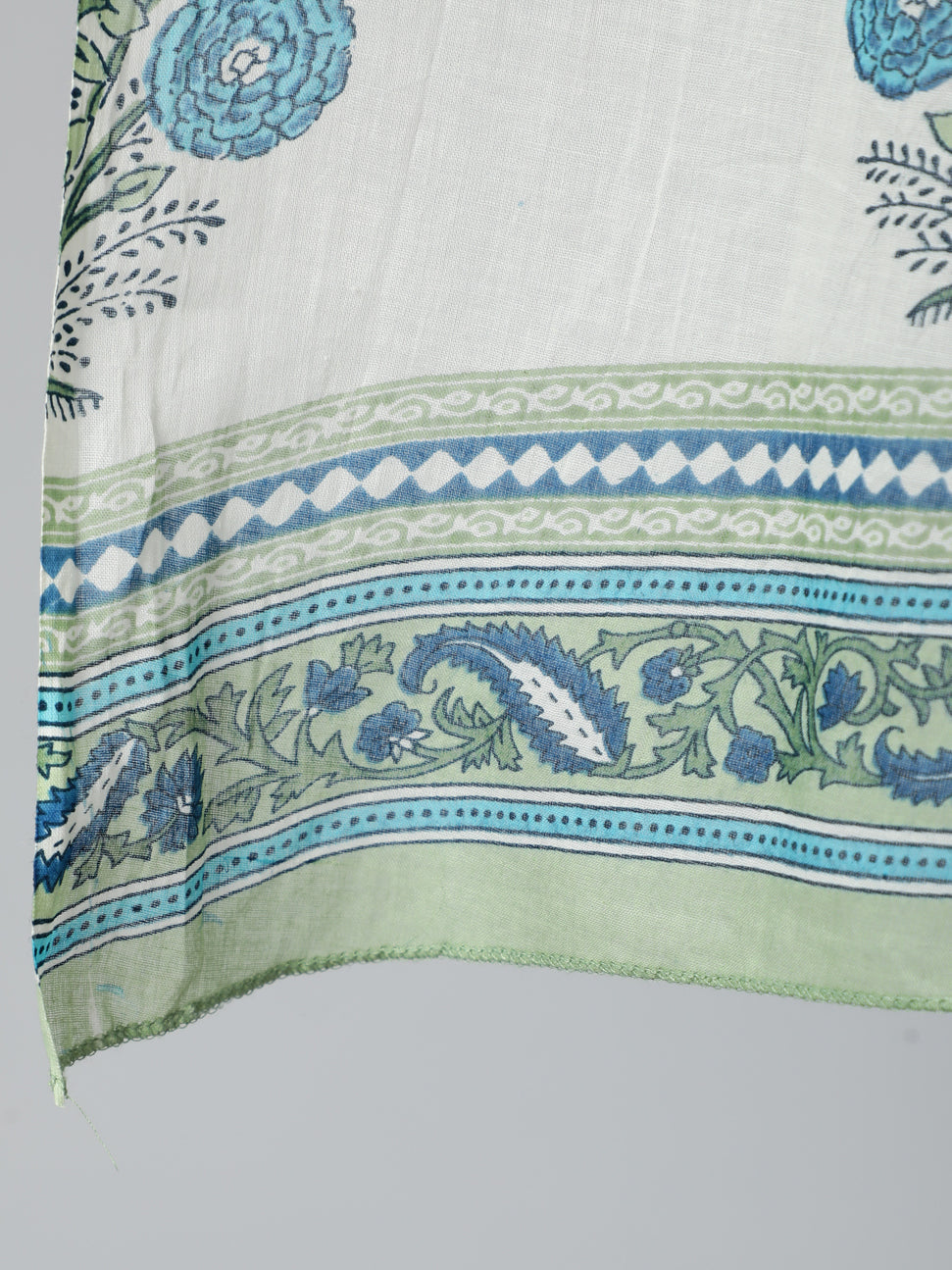 Women White Ethnic Floral Printed Flared Kurta With Palazzo And Dupatta | LASVINI - Redefining Indian Fashion with Elegance