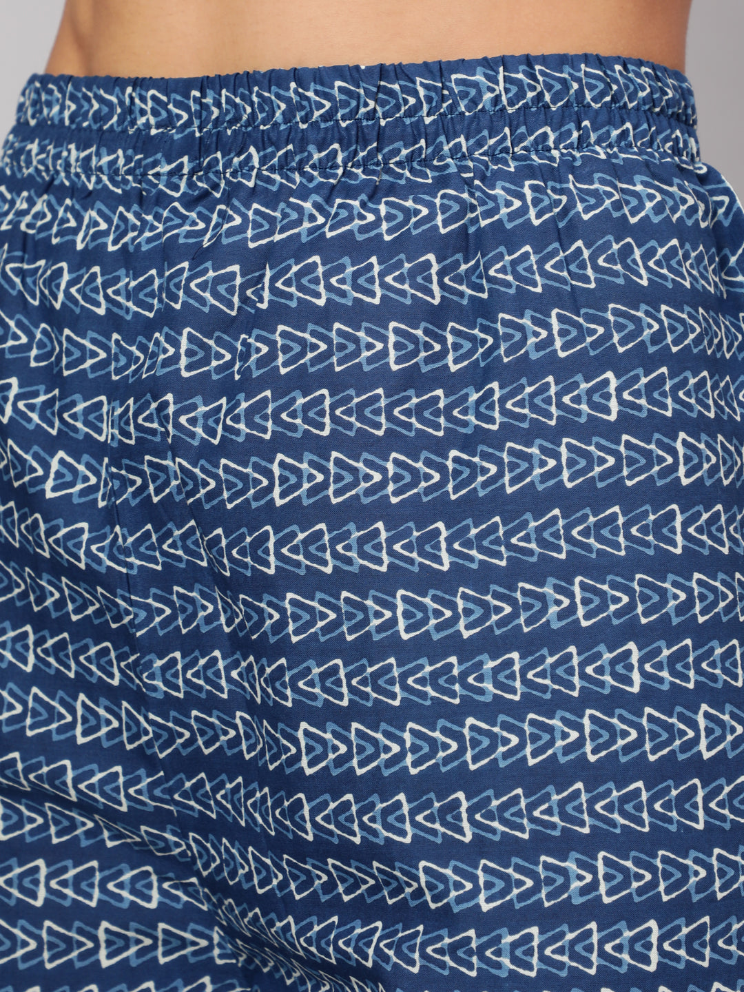 Women Navy Blue Ethnic Printed Straight Kurta With Palazzo And Dupatta | LASVINI - Redefining Indian Fashion with Elegance