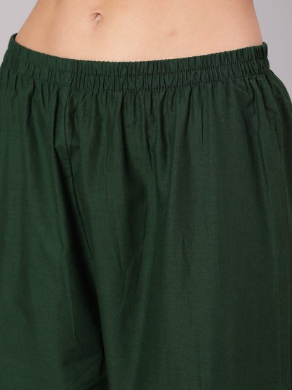 Women Green Ethnic Printed Kurta With Plazzo And Dupatta | LASVINI - Redefining Indian Fashion with Elegance