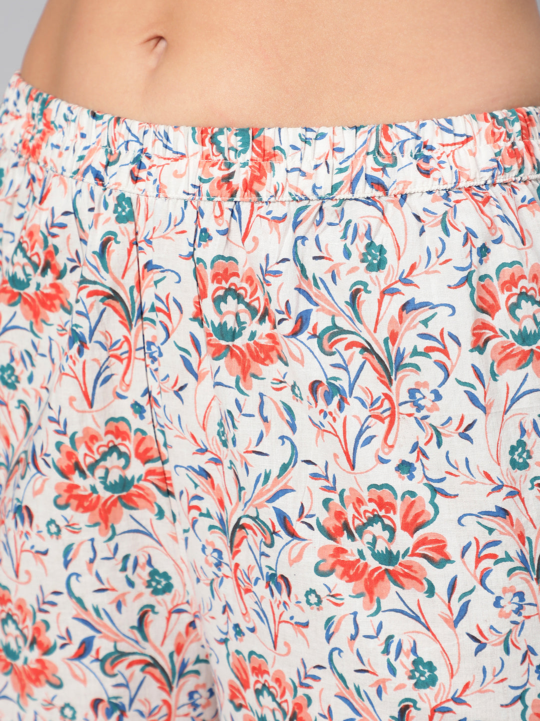 Women Grey Ethnic Printed Straight Kurta With Palazzo And Dupatta | LASVINI - Redefining Indian Fashion with Elegance