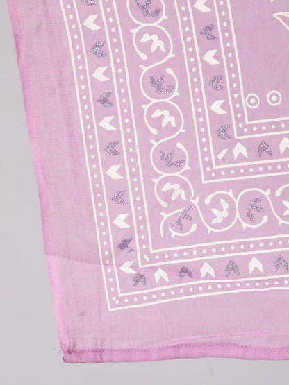 Women Purple Silver Floral Printed Straight Kurta With Palazzo And Dupatta | LASVINI - Redefining Indian Fashion with Elegance