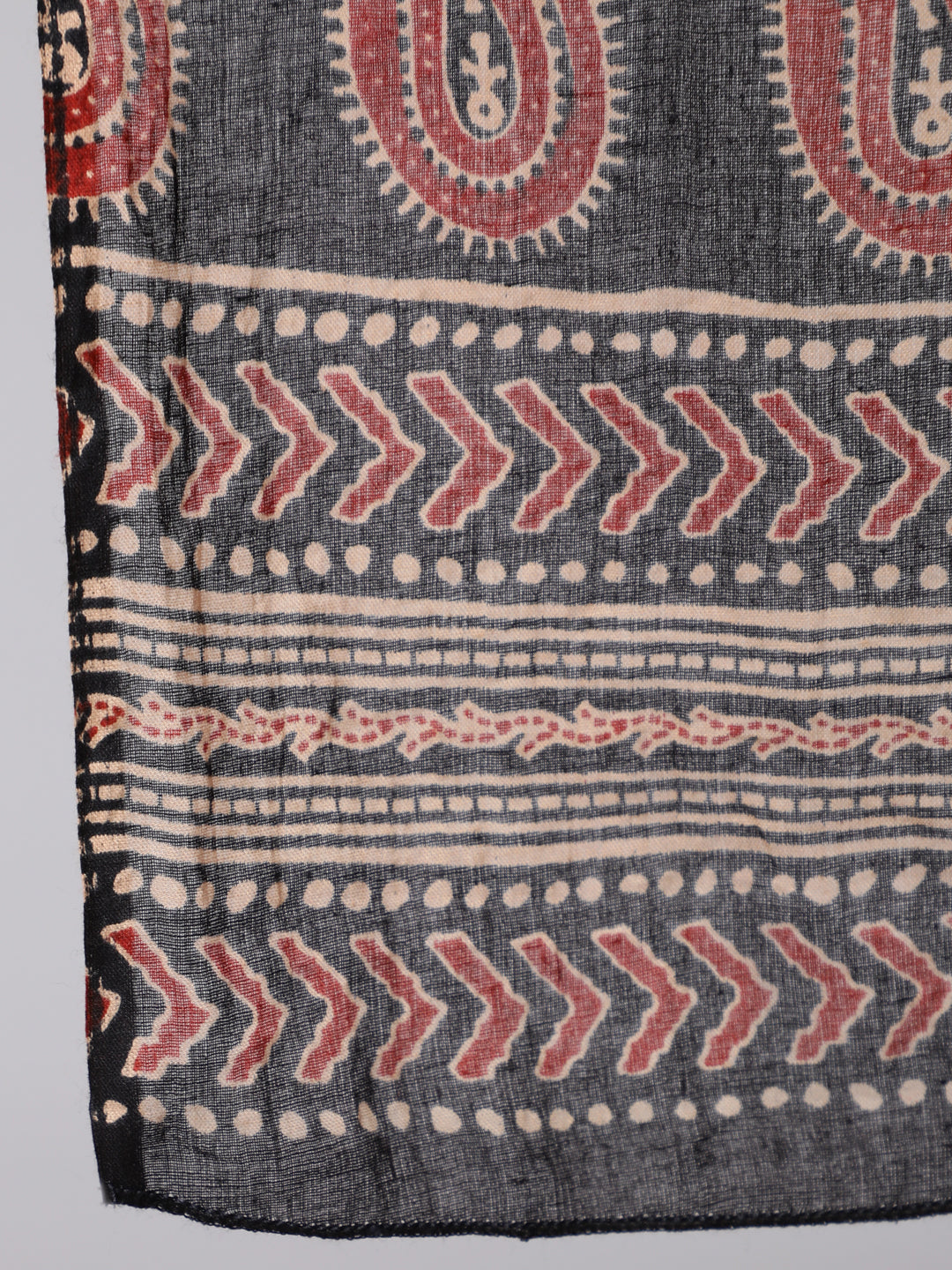 Women Black & Maroon Ethnic Motif Printed Sleevesless Straight Kurta With Palazzo And Dupatta | LASVINI - Redefining Indian Fashion with Elegance