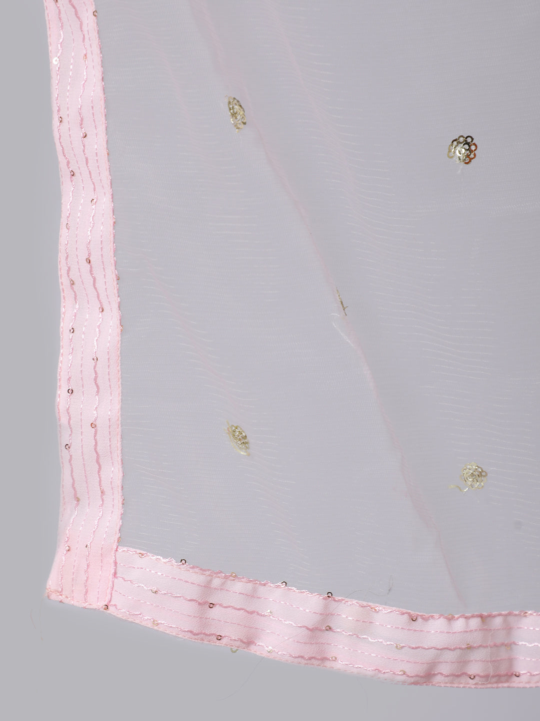 Women Pink Sequence Georgette Kurta With Palazzo And Net Dupatta | LASVINI - Redefining Indian Fashion with Elegance