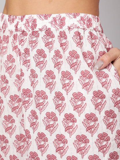 Women Purple Floral Straight Kurta With Palazzo And Dupatta | LASVINI - Redefining Indian Fashion with Elegance