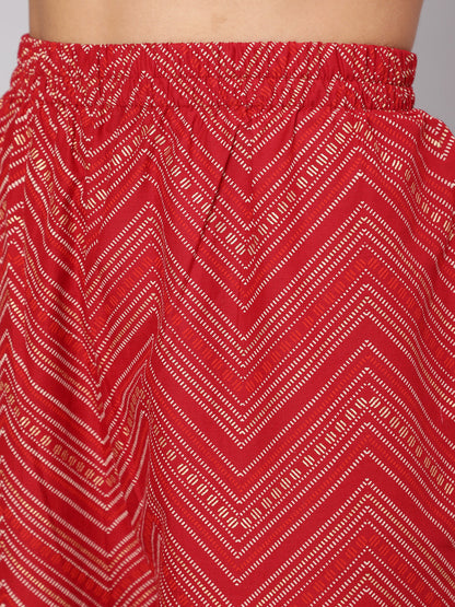 Women Maroon Ethnic Printed Straight Kurta With Palazzo And Dupatta | LASVINI - Redefining Indian Fashion with Elegance