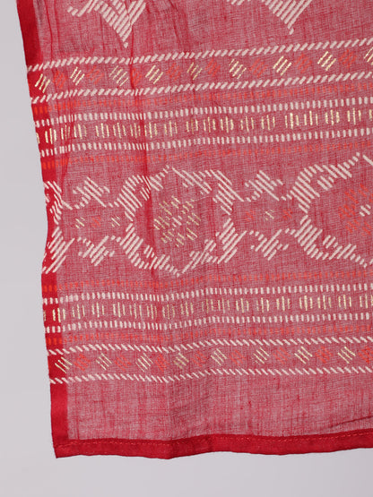 Women Maroon Ethnic Printed Straight Kurta With Palazzo And Dupatta | LASVINI - Redefining Indian Fashion with Elegance