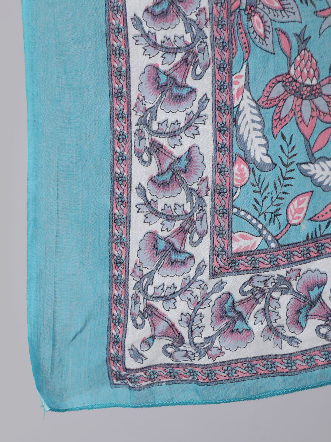 Women Blue Printed Flared Kurta With Trouser & Dupatta | LASVINI - Redefining Indian Fashion with Elegance