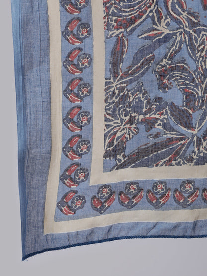 Women Maroon And Blue Floral Printed Straight Kurta And Palazzo With Palazzo | LASVINI - Redefining Indian Fashion with Elegance