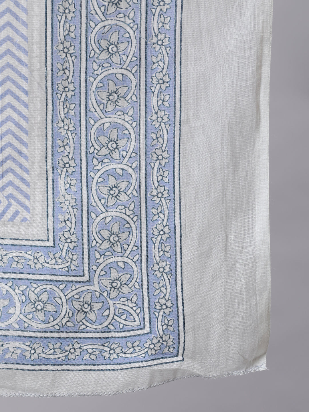 Women Grey Floral Printed Flared Kurta With Trouser And Dupatta | LASVINI - Redefining Indian Fashion with Elegance