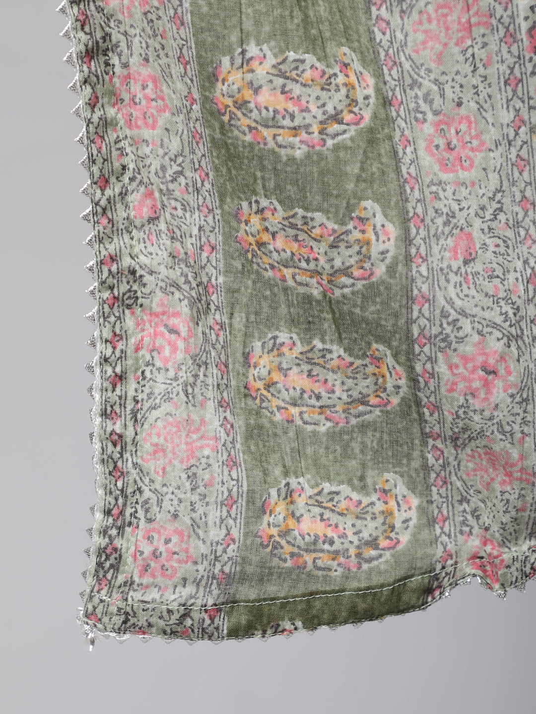 Women Green Printed Straight Kurta With Palazzo & Dupatta | LASVINI - Redefining Indian Fashion with Elegance