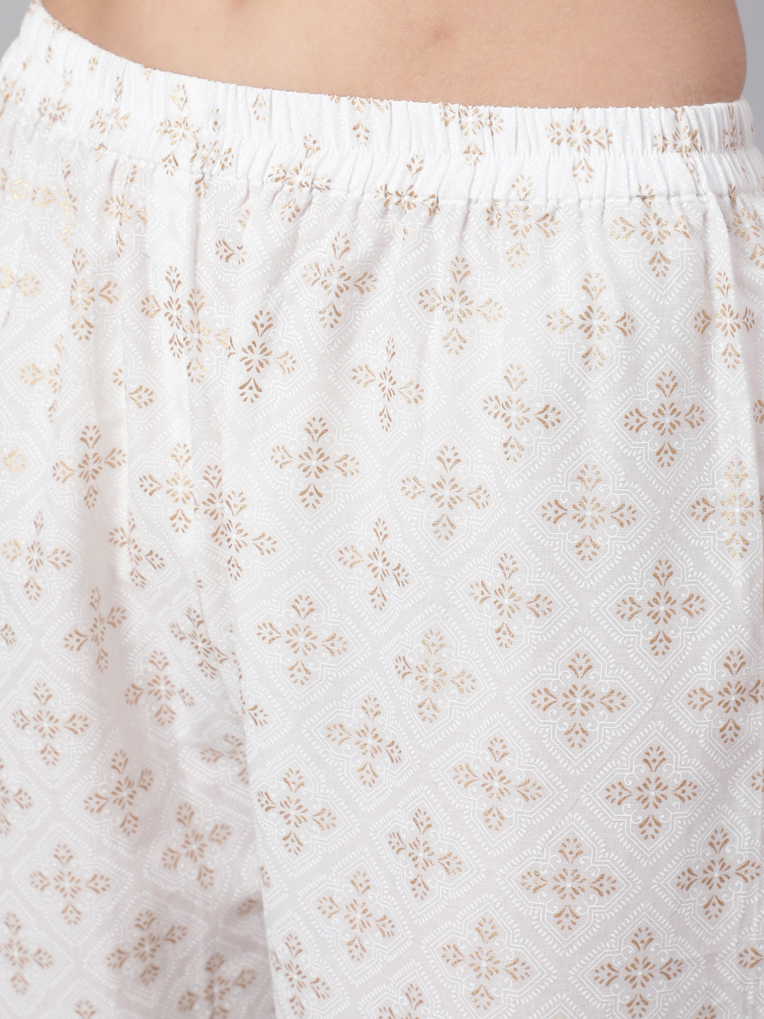 Women Off White Flared Kurta With Trouser & Dupatta | LASVINI - Redefining Indian Fashion with Elegance