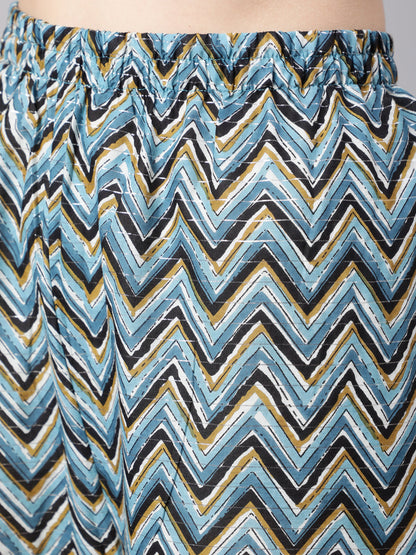 Women Multi Ethnic Printed Kurta With Palazzo And Dupatta | LASVINI - Redefining Indian Fashion with Elegance