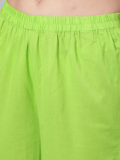 Women Green Solid Kurta And Trouser With Printed Dupatta | LASVINI - Redefining Indian Fashion with Elegance