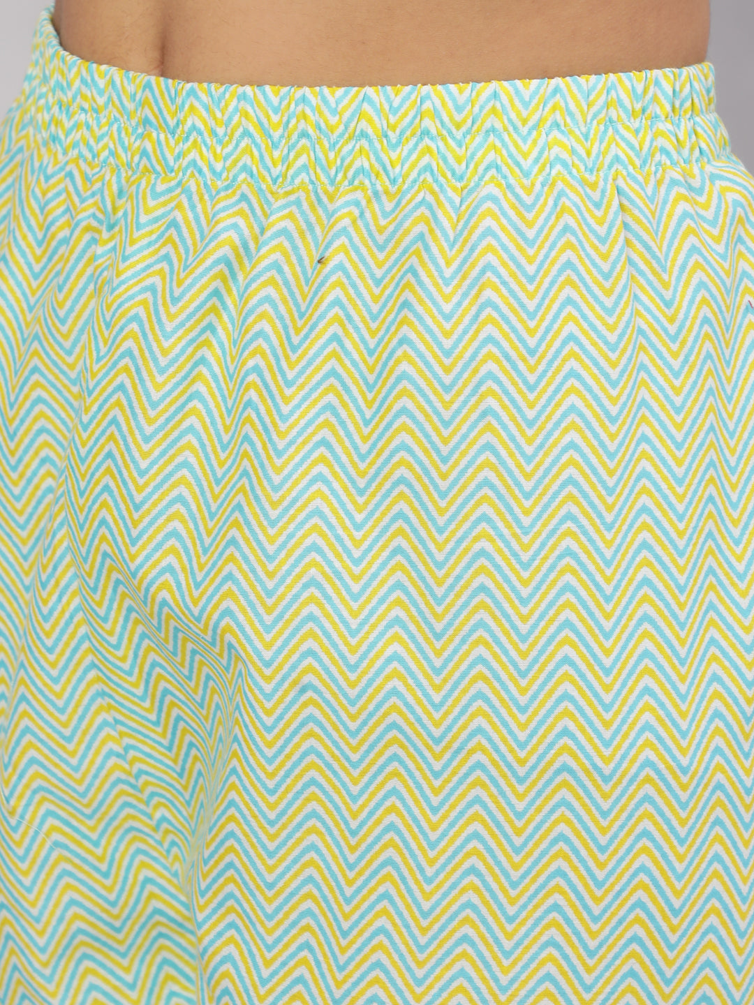 Women Lime Green Ethnic Printed Kurta With Trouser | LASVINI - Redefining Indian Fashion with Elegance