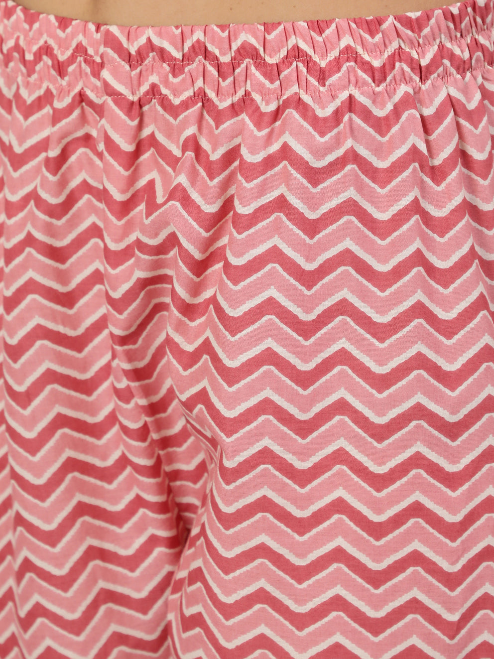 Women Pink Ethnic Printed Straight Kurta With Trouser | LASVINI - Redefining Indian Fashion with Elegance