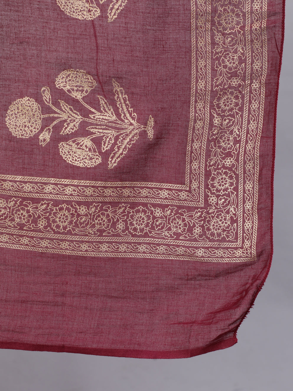 Women Maroon Ethnic Printed Kurta With Palazzo And Dupatta | LASVINI - Redefining Indian Fashion with Elegance