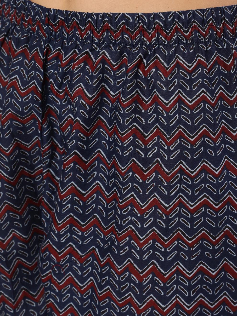 Women Blue Printed Straight Kurta With Trouser | LASVINI - Redefining Indian Fashion with Elegance