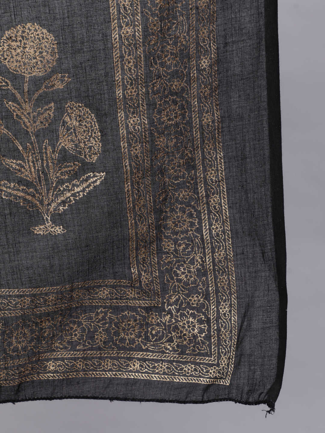 Women Black Ethnic Printed Kurta With Palazzo And Dupatta | LASVINI - Redefining Indian Fashion with Elegance